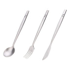 Keith Titanium Portable Spoon Fork Knife Steak Western Flatware Kitchen Christmas Party Supplies Dinnerware Travel Cutlery Set