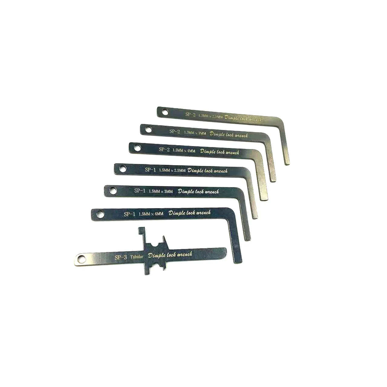 19pcs Locksmith Useful Push Rod Lock Pick Tension Wrench,Stainless Steel Lockpick Hardware Tools for Family