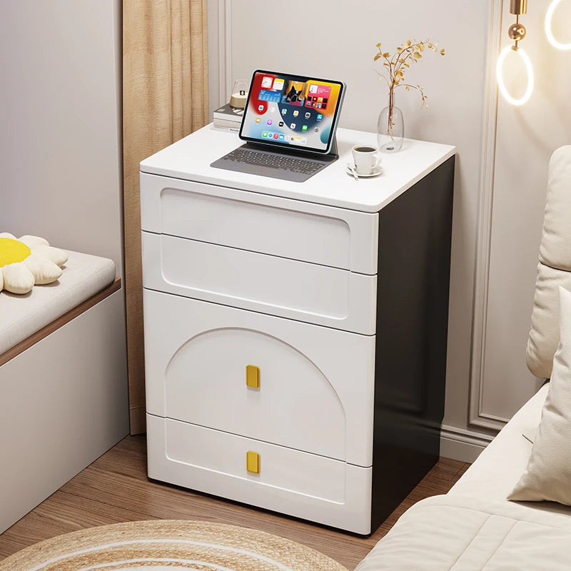 Cream wind flip dresser bedroom simple modern small apartment 60cm Internet celebrity 50 bedside table integrated makeup table