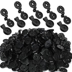 50pcs Sun Protection Shade Mesh Fixing Clips Black Round Household Garden Supplies Removable Reusable Secure Durable TMZ