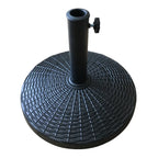 22lb Black Round Coated Resin Patio Umbrella Base, Holds Patio Umbrellas Securely
