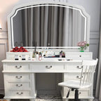 Wooden White Mirror Vanity Table Living Rooms Luxury Salon Drawers Dresser Living Room Beauty Schmink Tisch Bedroom Furniture