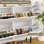 VOWNER Shoe Storage Cabinet with 4 Flip Drawers, Freestanding Shoe Cabinet