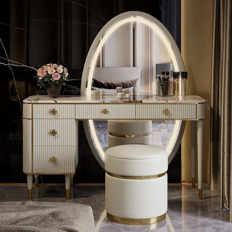 Dresser Bedroom Modern Minimalist Marble Integrated Makeup Table