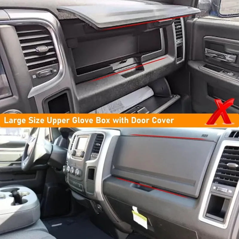 Compatible with Dodge Ram 1500 2500 3500 Glove Box Organizer 2019 2020 2021 2022 2023 2024,Center Console Organizer Console Tray