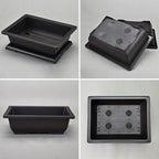 Rectangular Flowerpots Plastic Bonsai Plants Pot Square for Flower Balcony Garden Yard Landscape Bonsai Pot Trays Home Decor
