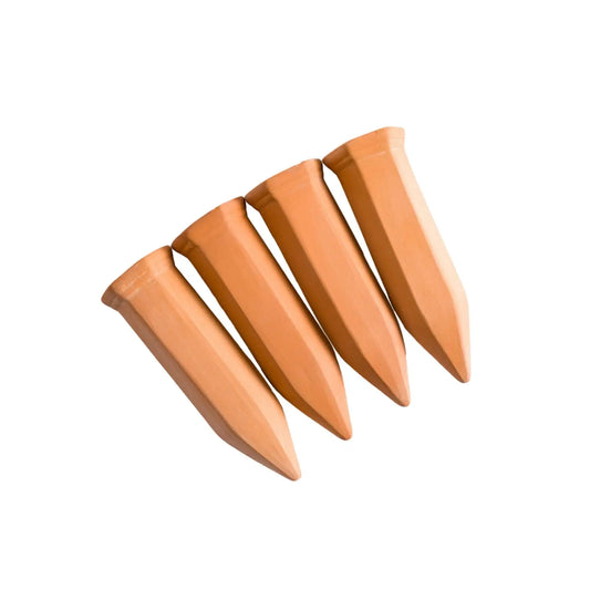 4Pcs Plant Watering Spikes Terracotta Multifunctional 150ml Plant Watering Devices for Devices Indoor Garden Vacations Outdoor