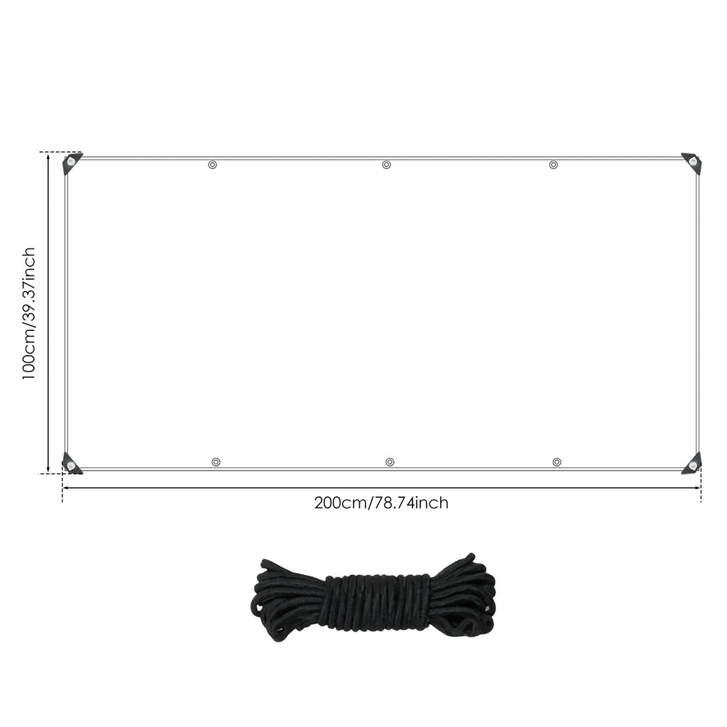 Chicken Coop Cover Transparent Tarpaulin Outdoor Garden Waterproof Run Tarp with Rope Reinforced Edges Chicken Coop Porch Canopy