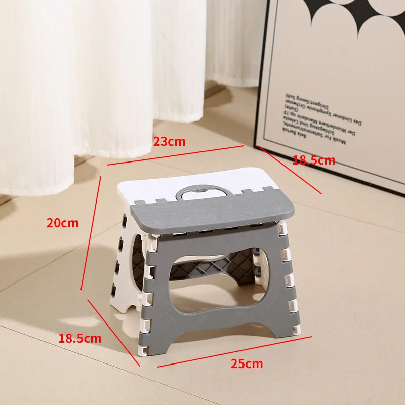 Children's Folding Stool Great Lightweight Portable Folding Stool Small Footstool with Handles Outdoor Travel Stool Homewares