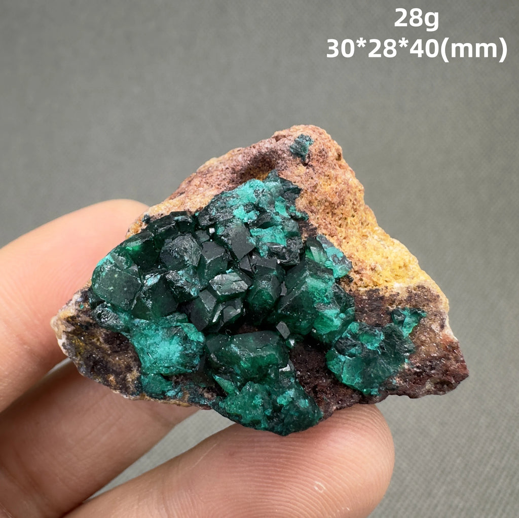 Natural Congo green Dioptase Mineral specimen + healing quartz crystals and stones rock gemstone