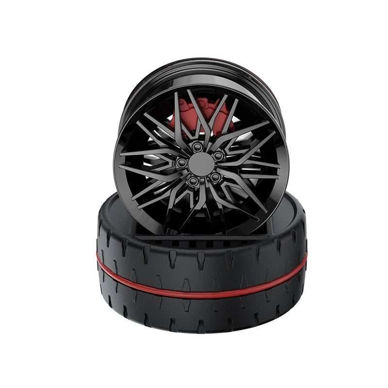 Solar Car Air Freshener Wheel Hub Design Perfume Diffuser Decoration Vehicle Wheel Rotating Air Freshener Vehicle Air Fresheners