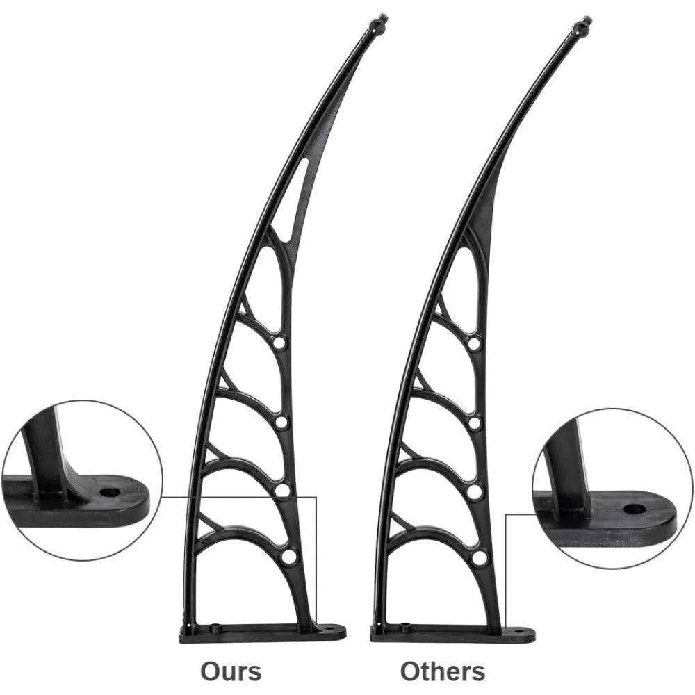 Outvita Window Awnings for Doors Canopy, Polycarbonate Cover Front Door Outdoor Patio Awning Canopy UV Rain Snow Sunlight