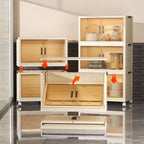 Large Volume Multifunction Folding Living Room Cabinet Closet Organizer With Wheel Stackable Sundries Large Capacity Storage Box