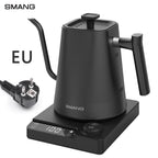 Gooseneck Electric Kettle 1L 1200W Intelligent temperature controlled hand brewed coffee pot Rapid Heating Kettle 110v/220v