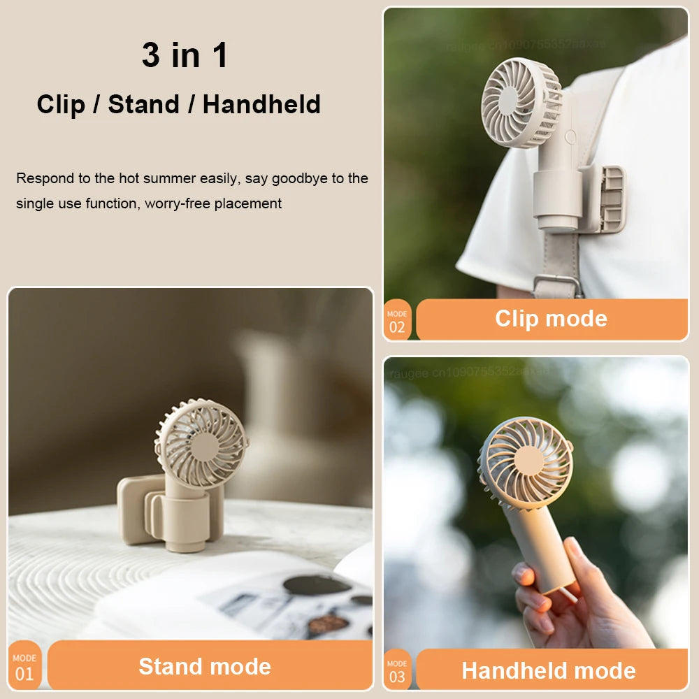 Mini Clip Fan Portable Clip on Umbrella Fan Backpack Waist Fan For Out