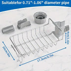 Kitchen Stainless Steel Sink Drain Rack Sponge Storage Faucet Holder Soap Drainer Towel Rack Shelf Organizer Kitchen Accessories