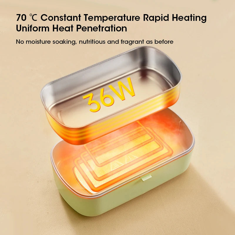 Electric Hot Rice Box Food Heater Lunch Insulated Lunch Box Convenient Food Heating Waterless Heating Bento Box Office Dormitory