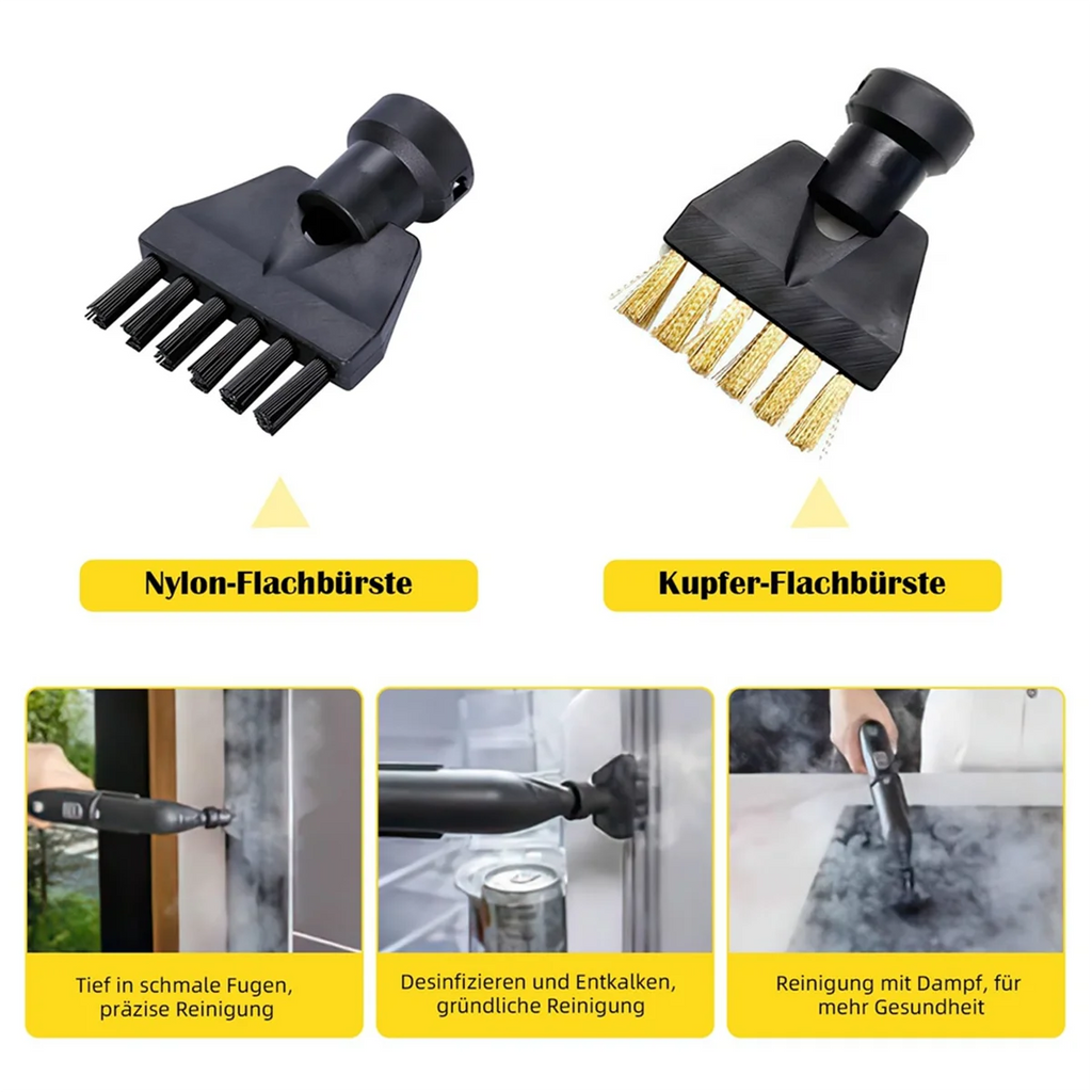 A66T 10-Piece Accessory Set for Karcher Steam Cleaners SC1, SC2, SC3, SC4, SC5 - Includes Nozzles, Brushes, and Cloths