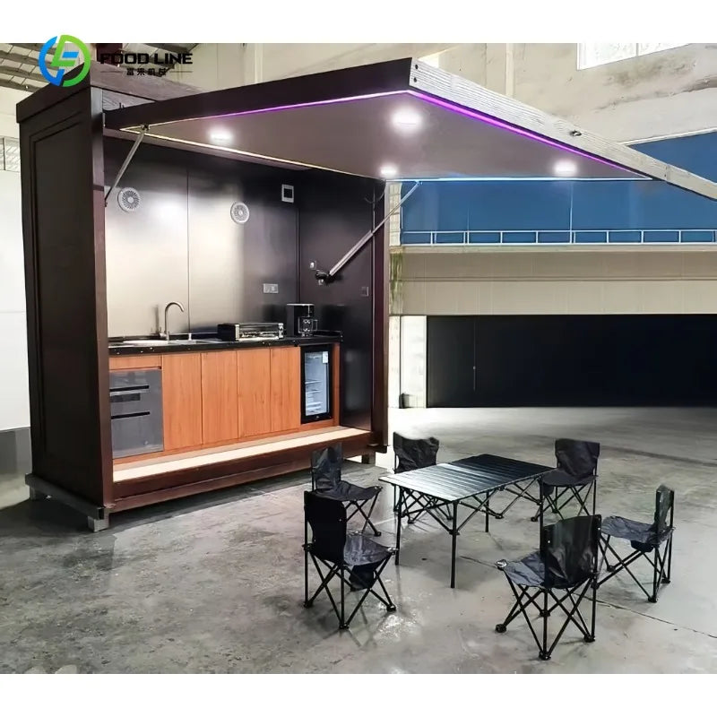 Customized Outdoor Kitchen Set Outdoor Cabinets BBQ Island with Sink Easy To Assemble Weather Resistant for Picnic Party