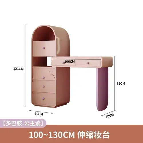 Storage Stool Dressing Table Mirrors Women Minimalist Jeweler Dresser Makeup Stand Tocador De Maquillaje Home Decoration