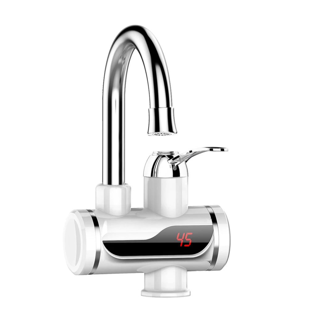 Electric Hot Water Heater Faucet Kitchen Instant Heating Tap Water Heater with LED