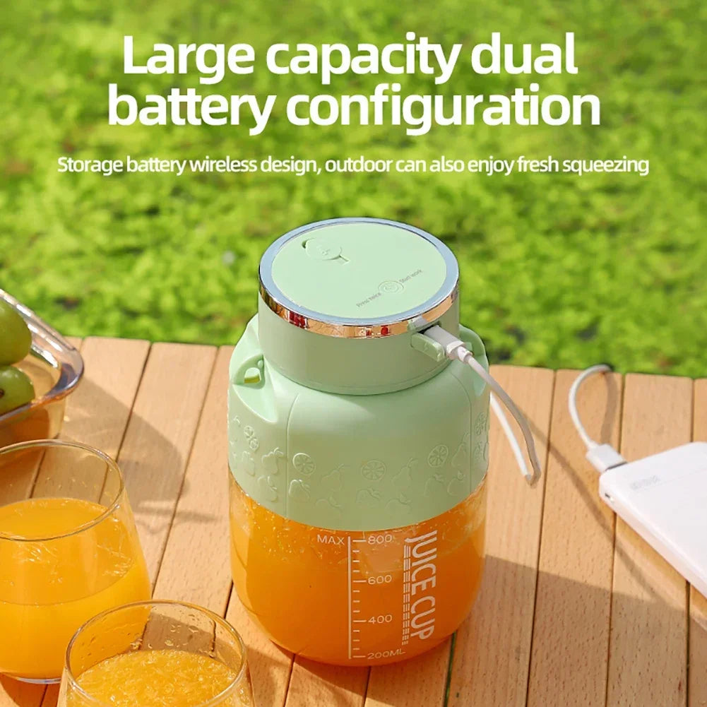2025 800ML High-capacity Electric Blenders 6/12 Blades 1200mah Juice Maker Blender Cup Smoothies/Ice Fruits/Nuts Blender Bottle