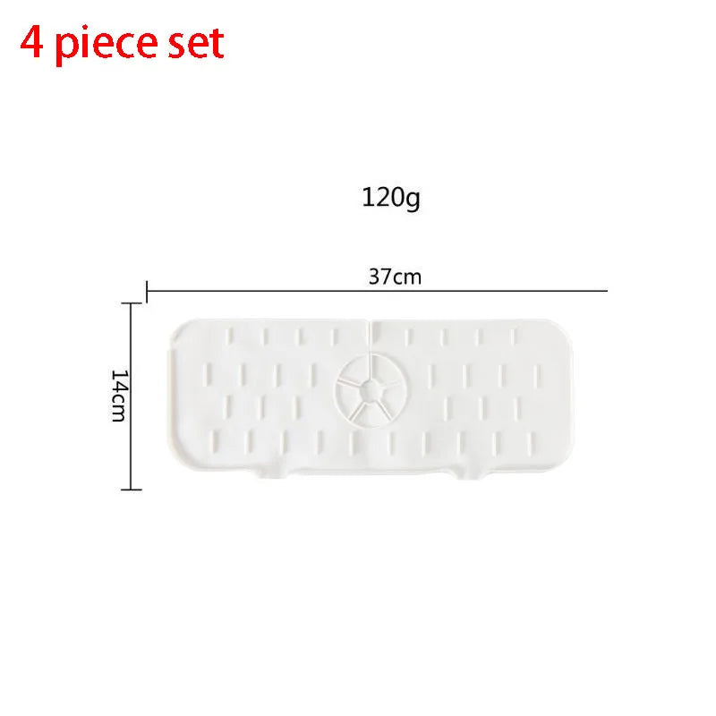 1-6PCS Faucet Splash Proof Pad Cross-Border Faucet Suction Pad Sink Splash Proof Drainage Pad Pool Platform Water Blocking Pad