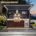 Premium Stainless Steel Outdoor Kitchen Cabinet With Electric Door Shed Customize