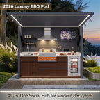 Premium Stainless Steel Outdoor Kitchen Cabinet With Electric Door Shed Customize