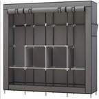 LEEGOHOME Portable Closet Large Wardrobe Closet Clothes Organizer with 6 Storage Shelves, 4 Hanging Sections 4 Side Pockets