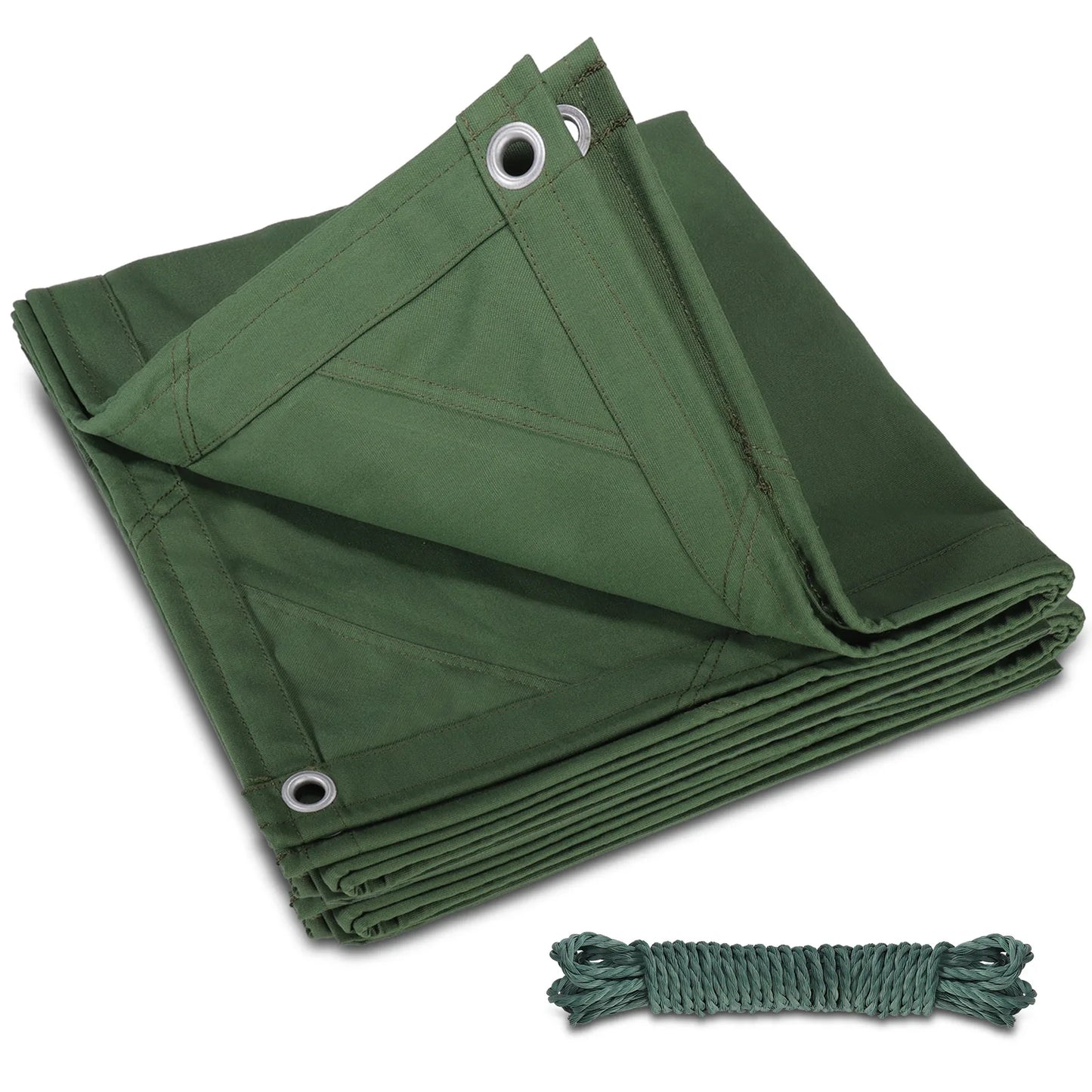 Canvas Tarp with Rustproof Grommets 450gsm Heavy Duty Multipurpose Tarpaulin Cover for Canopy Tent  Roof Camping Woodpile