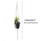 Gardening Green Plant Hanging Basket Cotton Rope Hanger Flower Pot  Handmade Macrame Pot Pocket Wall Boho Courtyard  Home Decor