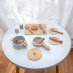 Wooden children's simulation kitchen toys,early education educational toys, simulationpots and pans, food, role-play chef