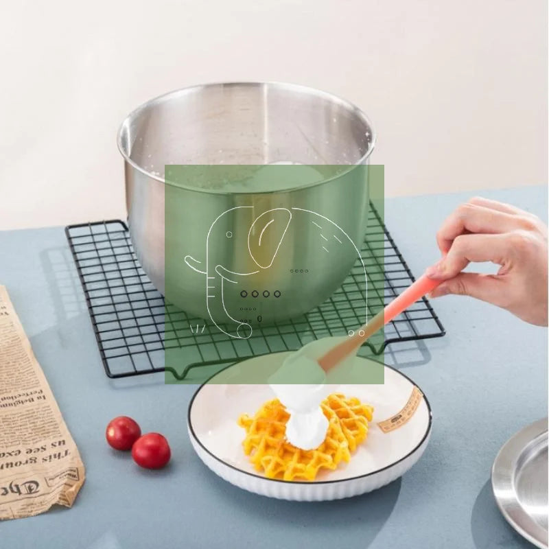 Kitchen Stainless Steel Egg Beater Basin Fruit Salad Stirring Seasoning Bowl With Lid Food Storage Container Home Cooking Tools