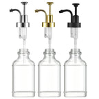 Soap Pump Dispenser Glass Bottle Bathroom Gel Liquid and Shampoo Dispenser Square Glass Bottles with Pumps Soap Container