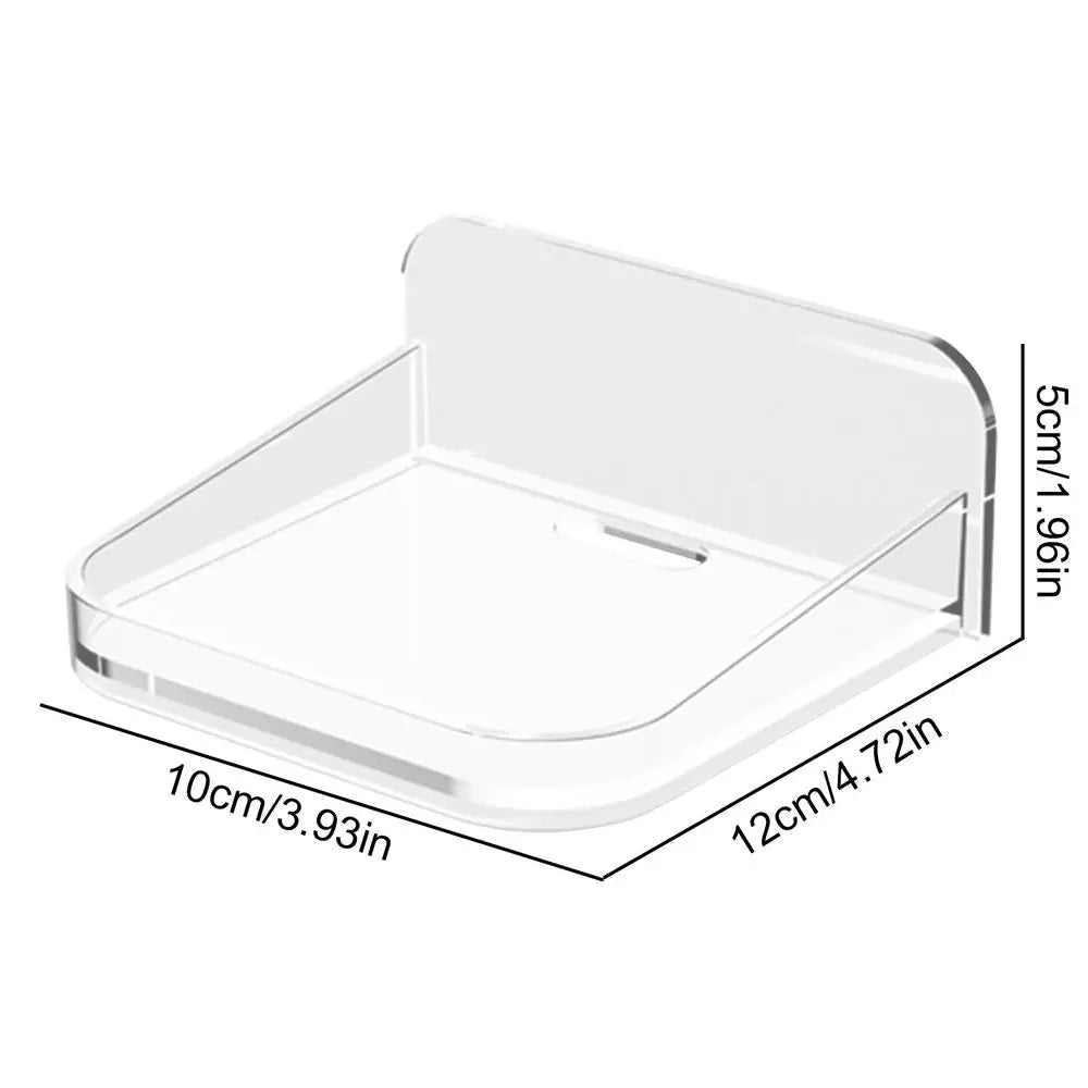 1PCS Surveillance Camera Shelf Acrylic Adhesive Wall Mount Stand Storage Rack For Small Items In Living Room Bathroom Bedroom