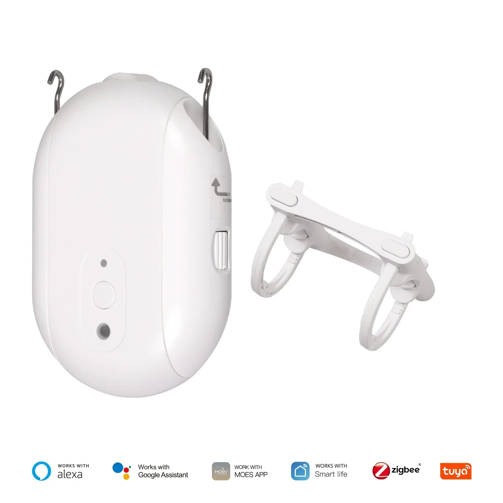 MOES Tuya ZigBee Smart Electric Curtain Robot Timing Auto Opener Closer Light Sensor App Remote Control Support Alexa GoogleHome