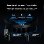 Ulanzi SK-10 3 in 1 Magnetic Cell Phone Stand with Cooling Fan and Wireless Charger for iPhone Height Adjustable Phone Desk Hold