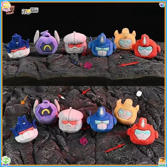 REESEE Mini  Plush  Blind Box Optimus Prime Shockwave Soundwave Megatron Cartoon Keychain Schoolbag Charm Fans Collectible Gift