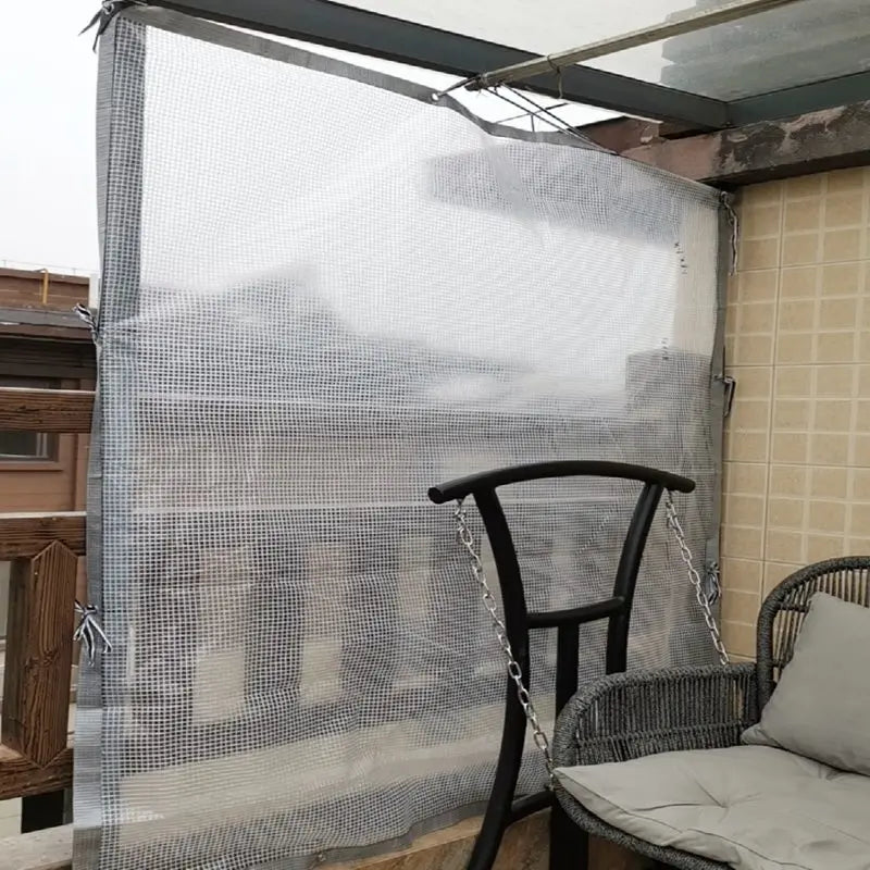 0.3mm PE Film Grid Mesh Tarpaulin Garden Plant Succulent Cover Shed Keep Warm Rainproof Cloth Canopy Awning Balcony Fence Net