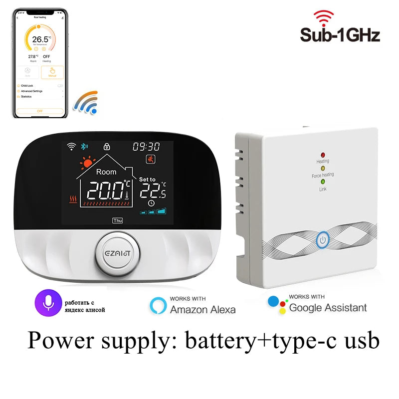 8 Hub Central Heating Controller for Water Heating System 8 Sub-Chamber Concentrator for Gas Boiler Wireless Thermostat Actuator