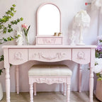 Girls Wood Modern Vanity Table Storage Mirror Drawers Luxury Bedroom Dressers Space Saving Penteadeira Quarto Furniture Home