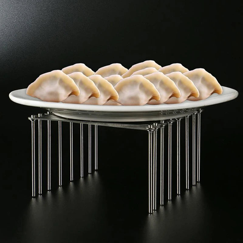Kitchen Gadgets Pot Lid Rack Pan Lid Organizer Retractable Foldable Stainless Steel Plate Dish Holder Shelf Tableware Storage