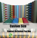 Retractable Patio Awning Replacement Fabric Cloth, Durable Exterior Sunshade, Canopy Cloth, Red and Orange Strips, RV Blind, 10
