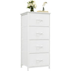Tall Dresser for Bedroom with 4 Drawers, Storage Organizer Chest of Drawers with Removable Fabric Bins for Living Room Closet