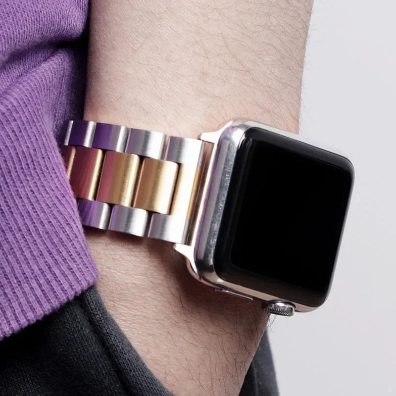 Stainless Steel Apple Watch Band - Metal Bracelet for 38-49mm Series 4-Ultra 2 | AlluCanFind