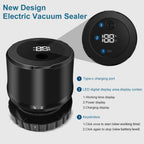 Electric Jar Vacuum Sealer Kit for Food Storage 1200mAh Vacuum Sealing Machine for Wide Mouth and Regular Mouth Jars