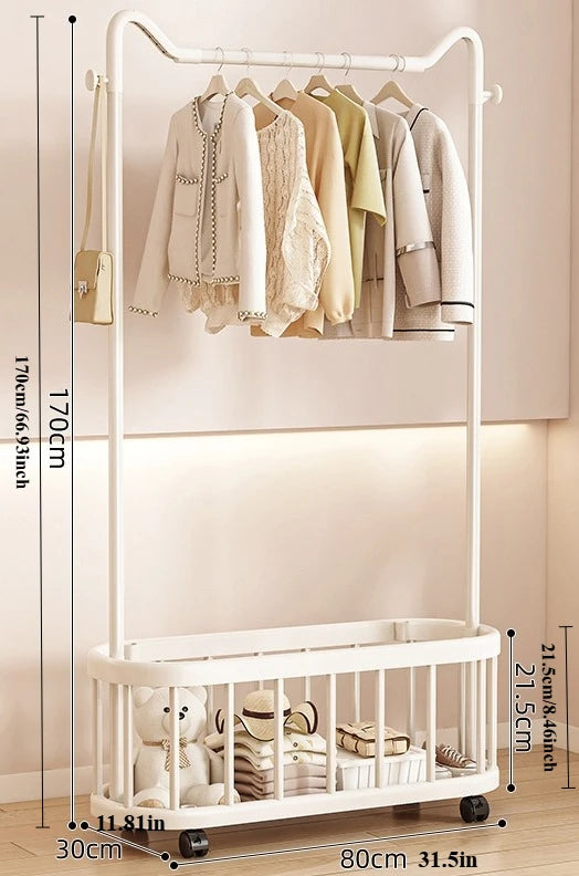 Household Clothes Hanger Floor-standing Bedroom Simple Clothes Hanger Clothes Rack Popular Coat Rack Clothes Hanger Storage