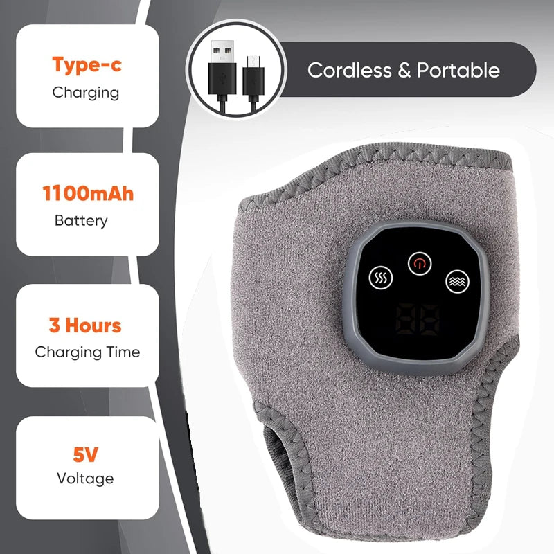 Electric Foot Massager Vibration Relaxation Ankle Massager Warm Hot Compress Ankle Brace Joint Sprain Support Ankle Protection