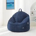 Compressed Foam Bean Bag Chair for Kids, Navy Blue